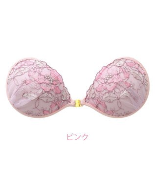 BRADELIS New York 【NuBra / ナチュラルタイプ】ヌーブラ・エアーライト ロゼット  デザインヌーブラ ピンク