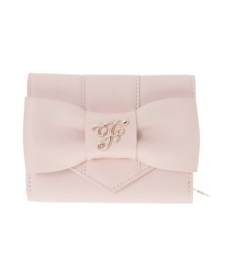Maison de FLEUR ピンクベルトリボンミニウォレット Pink
