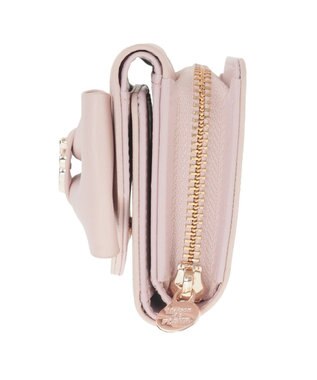 Maison de FLEUR ピンクベルトリボンミニウォレット Pink