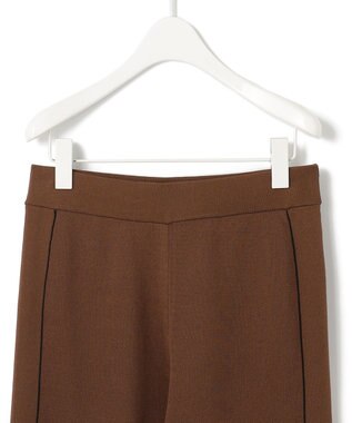 ICB 【洗える】シンセティックダブルフェイス  ニットトラックパンツ コーヒー系