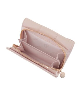 Maison de FLEUR ピンクベルトリボンミニウォレット Pink