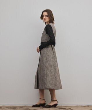 GRACE CONTINENTAL ツイーディジャンパースカート ベージュ