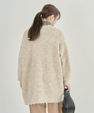 Green Parks ブークレーＶネックミディ丈カーディガン Beige