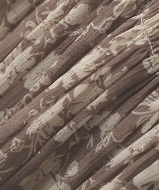 YECCA VECCA 花柄プリーツワンピース Beige