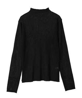 Green Parks AnriettMusee ラメ切替スリーブリブシアーニット Black