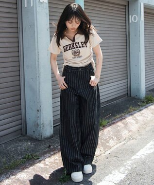 WEGO 【ユニセックス着用ITEM/SMLサイズ展開】エクストラバギーデニムパンツ 柄1