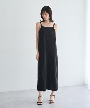 YECCA VECCA 【2点SET】シアーポロシャツ×キャミワンピース Brown