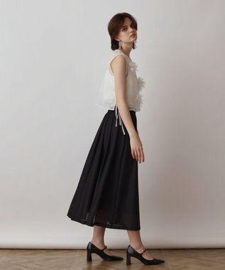 GRACE CONTINENTAL メッシュフラワートップ ホワイト