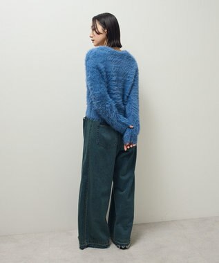 Green Parks ・Ｐｅｔｉｔ　Ｆｌｅｕｒ　シャギーニットカーディガン Blue