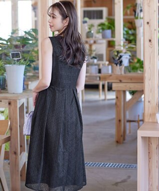 Tiaclasse 【新色追加・洗える】大人上品な総レースワンピース ブラック