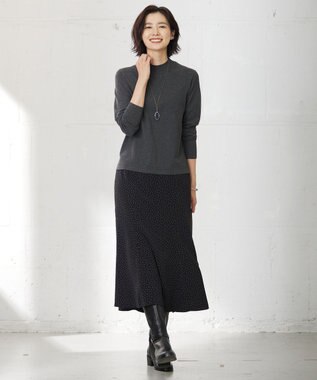 J.PRESS LADIES リバーシブル エポ リング ネックレス ネイビー系