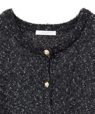 Green Parks ツィード風金釦ニットベスト Black