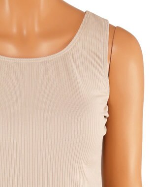 San-ai Resort（三愛水着楽園） WEB限定【紫外線カット(UPF50＋)】リブ素材ラッシュガード付 4点セット水着 ベージュ