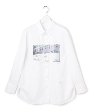 ICB 【30th ANNIVERSARY】New Yorkフォトプリント シャツ オフホワイト系