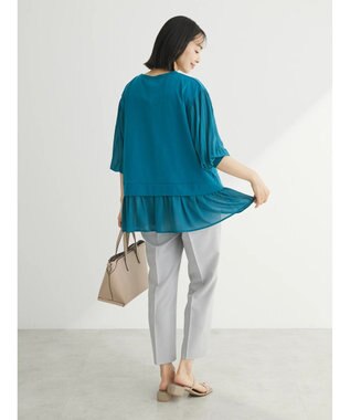 Green Parks 消しプリーツドッキングカットチュニック Blue Green