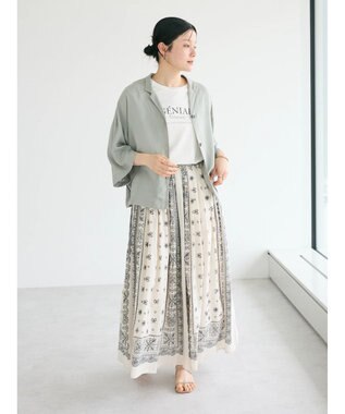 CRAFT STANDARD BOUTIQUE レーヨンワイドシャツ Sax