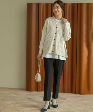 組曲 【WEB限定】ELENAオーバーニットカーディガン アイボリー系