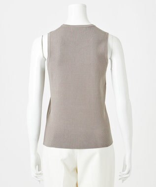 23区 L 【エステータ】コットンシルク ノースリーブニット グレー系