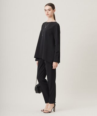 ICB L 【UVカット・防シワ・速乾・洗える】Fied Tブラウス ブラック系