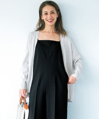 UNFILO L イージーカーディガン シルバーグレー