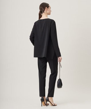 ICB L 【UVカット・防シワ・速乾・洗える】Fied Tブラウス ブラック系