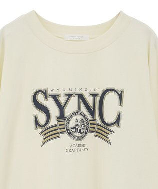 Green Parks アソートカレッジロゴ裏毛プルオーバー Ecru