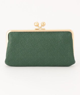 UNBILLION perche 抗菌レザー型押しがま口長財布