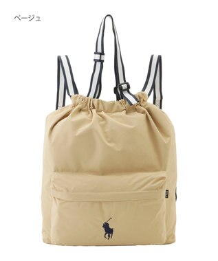 MOONBAT POLO RALPH LAUREN(ポロ ラルフローレン) 【C-zeroはっ水】2WAYレインバッグカバー POLO PONY 撥水加工 レインバッグ ベージュ
