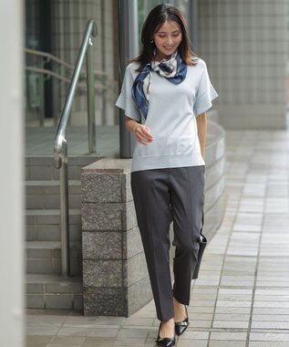 ANY SIS 【and GIRL掲載/アイスタッチ】フレンチスリーブ ニット シルバー