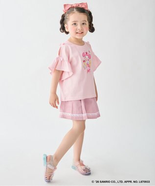 ANY KIDS 【サンリオキャラクターズ×ANY KIDS】ひんやり ファンシーフリル袖Tシャツ マイメロディ×ピンク