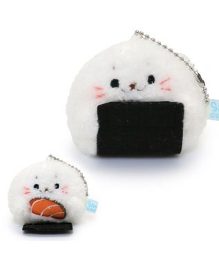Mother garden しろたん マスコットキーホルダー おにぎり 梅 鮭 ぬいぐるみ マスコットキーホルダー 鮭おにぎり