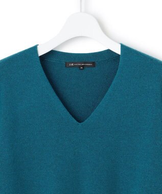 23区 【見上愛さんコラボカラー/VERY掲載】カシミヤブレンド Vネック ニット ピーコックグリーン系