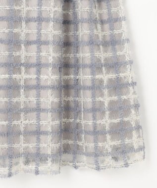 Feroux ラメチェック フレアスカート ブルー系