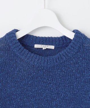 23区 【SLOW/一部店舗限定】リボンヤーン クルーネック ニット ブルー系
