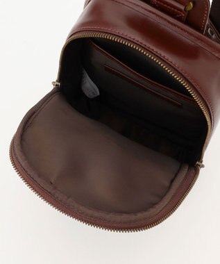 JOSEPH ABBOUD 【軽量/コンパクト/牛革】オイルドレザーボディー バッグ ダークブラウン系