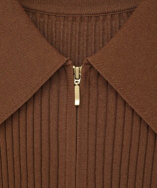 YECCA VECCA 【2点SET】キャミセット襟付きZIPカーディガン Camel