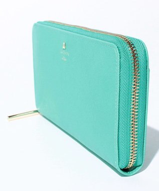 LANVIN en Bleu リュクサンブールカラー ラウンド長財布 エメラルドグリーン
