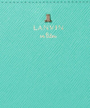 LANVIN en Bleu リュクサンブールカラー ラウンド長財布 エメラルドグリーン