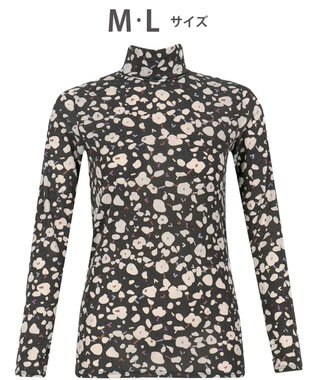 WACOAL あったかTシャツ あったかインナー アウターとしても利用可 保温性 ハイネック 10分袖 長袖 レディース CLD726 /ワコール チャコールグレー