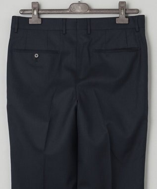 GOTAIRIKU ロングセラー【洗える/折り目加工/シワになりにくい/ウエストアジャスター】ウォッシャブル サマーウール100％パンツ_定番色(ノータック)23/24年モデル ネイビー系