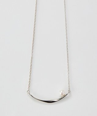  【金属アレルギー対応】スライヴパールネックレス　シルバー/全長:43～46cm/ニッケルフリー