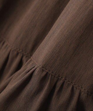 YECCA VECCA アシメラッフルスカート Brown