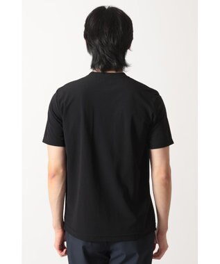 DAKS エンボスロゴ ポリエステルTシャツ ブラック