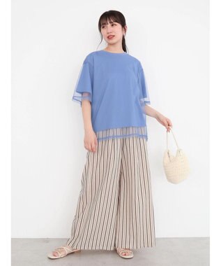 Green Parks BEST PRICE チュールレイヤードプルオーバー Blue