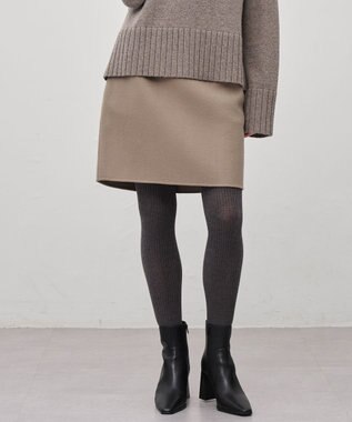 uncrave メルトンリバー ミニスカート トープ