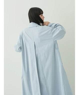 earth music&ecology 着流しロングトレンチ Sax