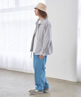 J.PRESS YORK STREET 【UNISEX】リネンライク コーチジャケット ライトグレー系