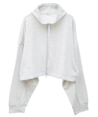 CRAFT STANDARD BOUTIQUE 【WEB限定】裏毛ダブルジップショートスウェット/24AW Oatmeal