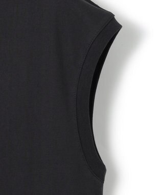 23区 L 【洗える】コンパクトヤーン フレンチスリーブ Tシャツ ブラック系