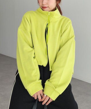 CRAFT STANDARD BOUTIQUE 【WEB限定】裏毛ダブルジップショートスウェット/24AW Lime Green